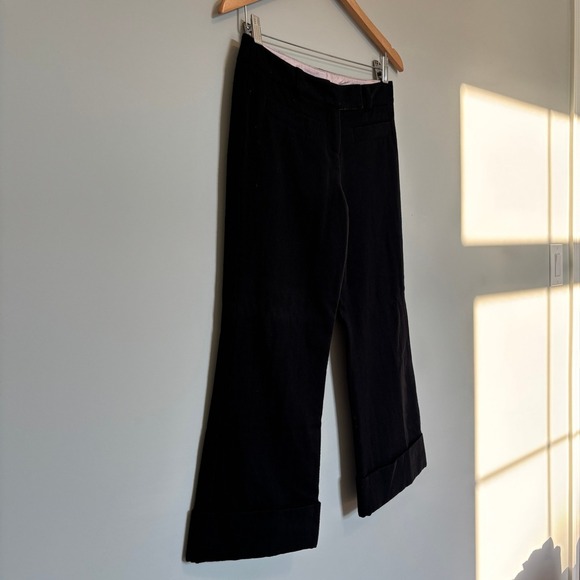 Jacob Size 5/6 Wool Pants Cropped Cuff Business Chic Officewear Teacher Black - Picture 2 of 11